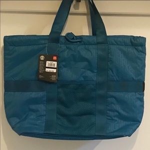 Under armor teal drawstring puffy bag
